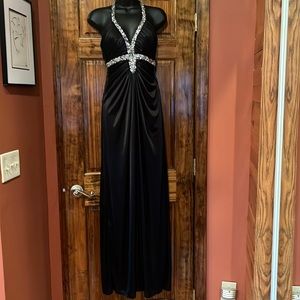 NWT Black & Silver Beaded Cocktail Dress